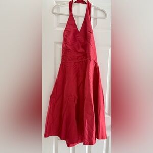 Aria Red Halter Dress